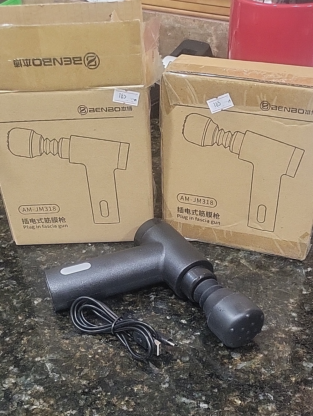 Black Handheld Percussion Massage Gun
